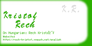 kristof rech business card